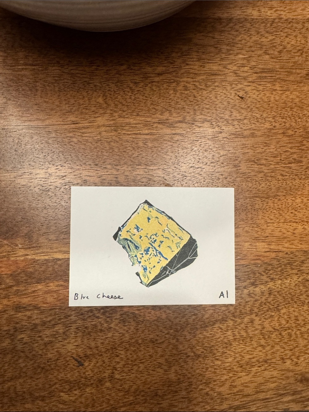 Inciardi- Blue Cheese- Mini Print - Yellow & Blue